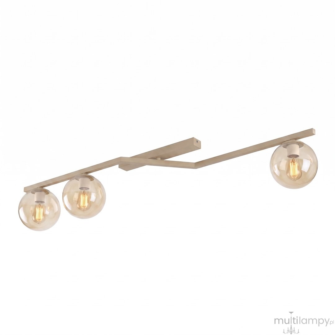 Naton lampa sufitowa 3xE14 mokka/bursztynowy 1802/3