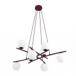 Essa lampa wisząca 8xE14 burgund/biały 1799/8