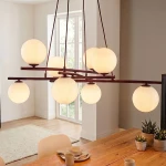 Essa lampa wisząca 8xE14 burgund/biały 1799/8