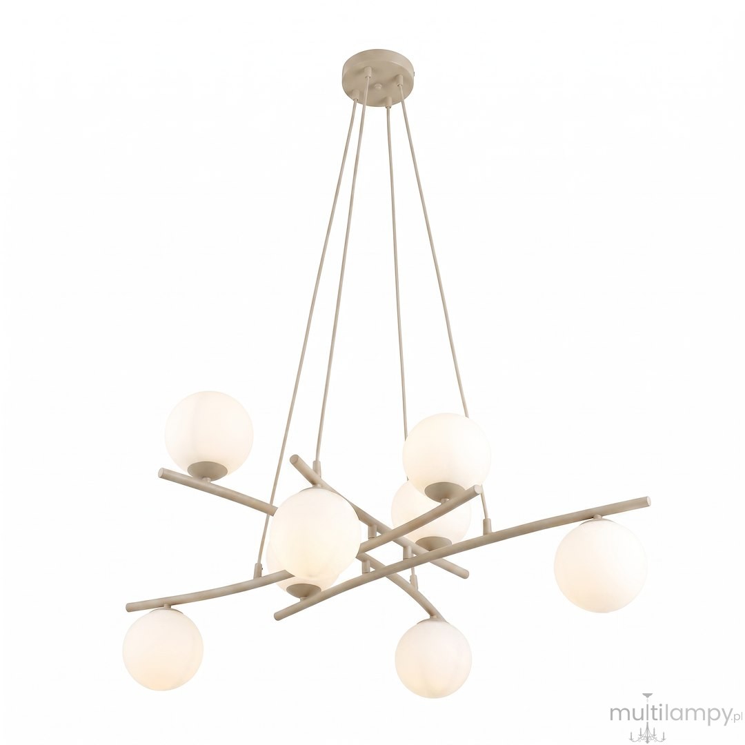 Essa lampa wisząca 8xE14 mokka/biały 1797/8