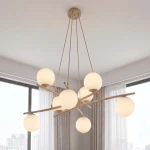 Essa lampa wisząca 8xE14 mokka/biały 1797/8
