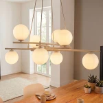 Essa lampa wisząca 8xE14 mokka/biały 1797/8