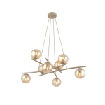 Essa lampa wisząca 8xE14 mokka/bursztynowy 1798/8