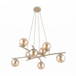 Essa lampa wisząca 8xE14 mokka/bursztynowy 1798/8