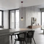 Cosmo lampa wisząca 1xE14 burgund/transparentny 1788/1
