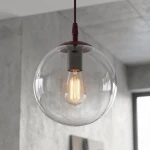 Cosmo lampa wisząca 1xE14 burgund/transparentny 1788/1