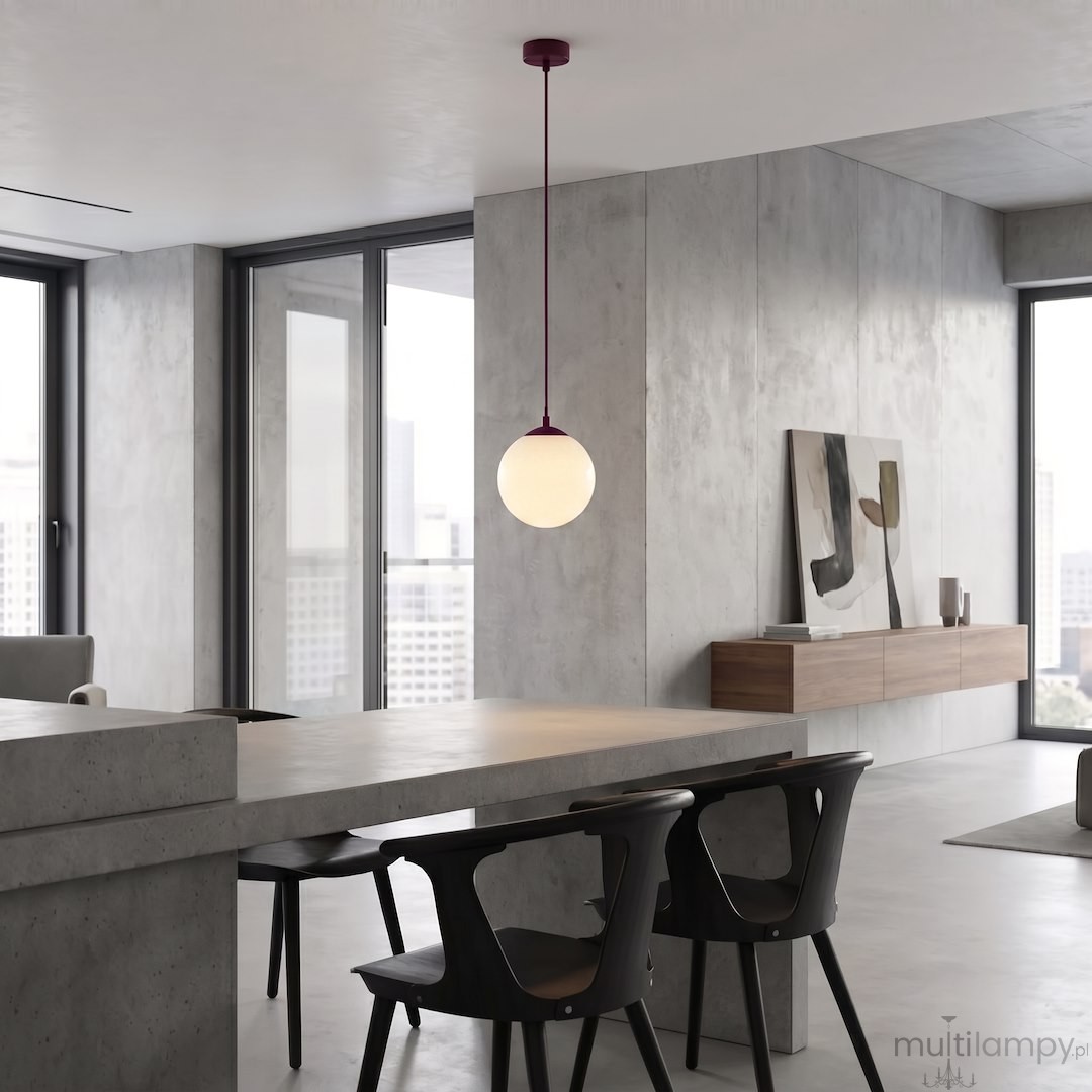 Cosmo lampa wisząca 1xE14 burgund/biały 1789/1