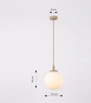 Cosmo lampa wisząca 1xE14 mokka/biały 1790/1