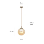 Cosmo lampa wisząca 1xE14 mokka/bursztynowy 1791/1