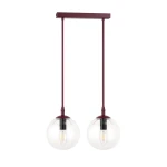 Cosmo lampa wisząca 2xE14 burgund/transparentny 1788/2