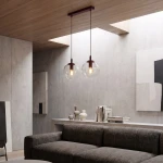 Cosmo lampa wisząca 2xE14 burgund/transparentny 1788/2