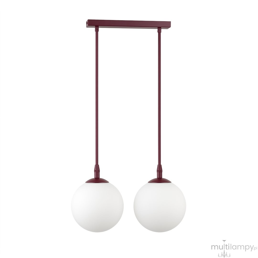 Cosmo lampa wisząca 2xE14 burgund/biały 1789/2