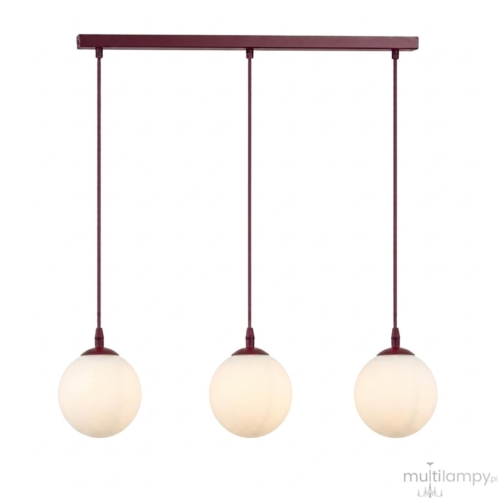 Cosmo lampa wisząca 3xE14 burgund/biały 1789/3