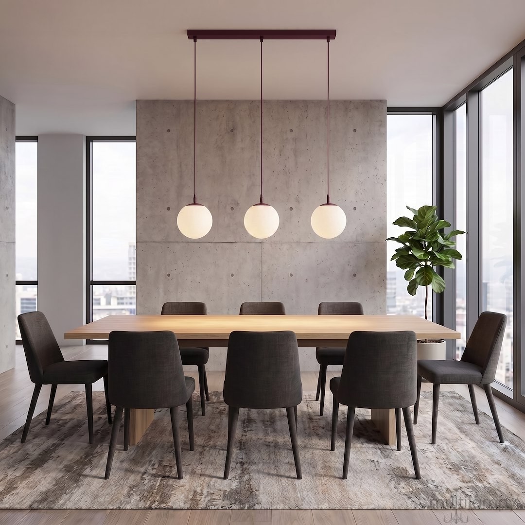 Cosmo lampa wisząca 3xE14 burgund/biały 1789/3