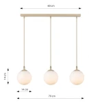 Cosmo lampa wisząca 3xE14 mokka/biały 1790/3