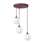 Cosmo lampa wisząca 3xE14 burgund/biały 1789/3PREM