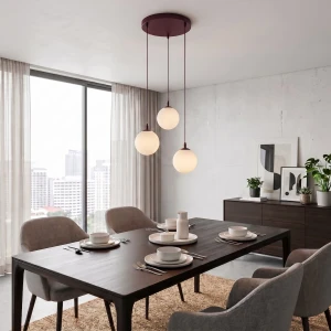 Cosmo lampa wisząca 3xE14 burgund/biały 1789/3PREM