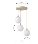 Cosmo lampa wisząca 3xE14 mokka/biały 1790/3PREM