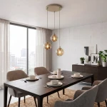 Cosmo lampa wisząca 3xE14 mokka/bursztynowy 1791/3PREM