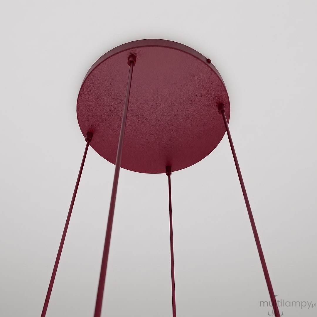 Cosmo lampa wisząca 4xE14 burgund/transparentny 1788/4PREM