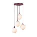 Cosmo lampa wisząca 4xE14 burgund/biały 1789/4PREM