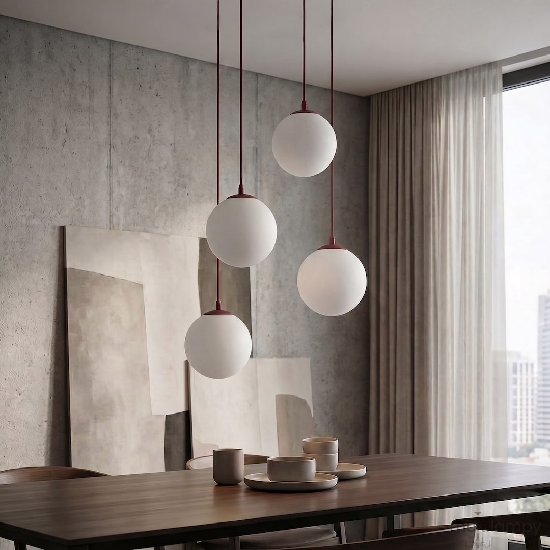 Cosmo lampa wisząca 4xE14 burgund/biały 1789/4PREM