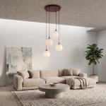 Cosmo lampa wisząca 4xE14 burgund/biały 1789/4PREM