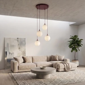 Cosmo lampa wisząca 4xE14 burgund/biały 1789/4PREM