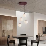 Cosmo lampa wisząca 4xE14 burgund/biały 1789/4PREM