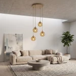 Cosmo lampa wisząca 4xE14 mokka/bursztynowy 1791/4PREM