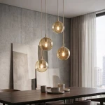 Cosmo lampa wisząca 4xE14 mokka/bursztynowy 1791/4PREM