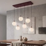 Cosmo lampa wisząca 6xE14 burgund/biały 1789/6
