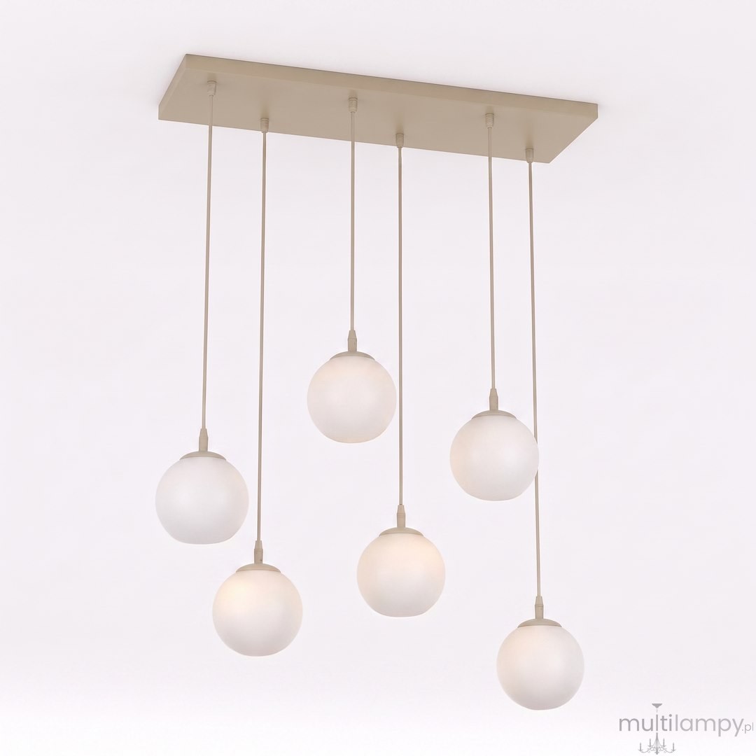 Cosmo lampa wisząca 6xE14 mokka/biały 1790/6