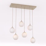 Cosmo lampa wisząca 6xE14 mokka/biały 1790/6