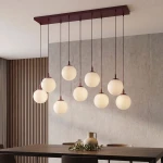 Cosmo lampa wisząca 9xE14 burgund/biały 1789/9