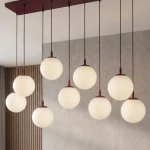 Cosmo lampa wisząca 9xE14 burgund/biały 1789/9