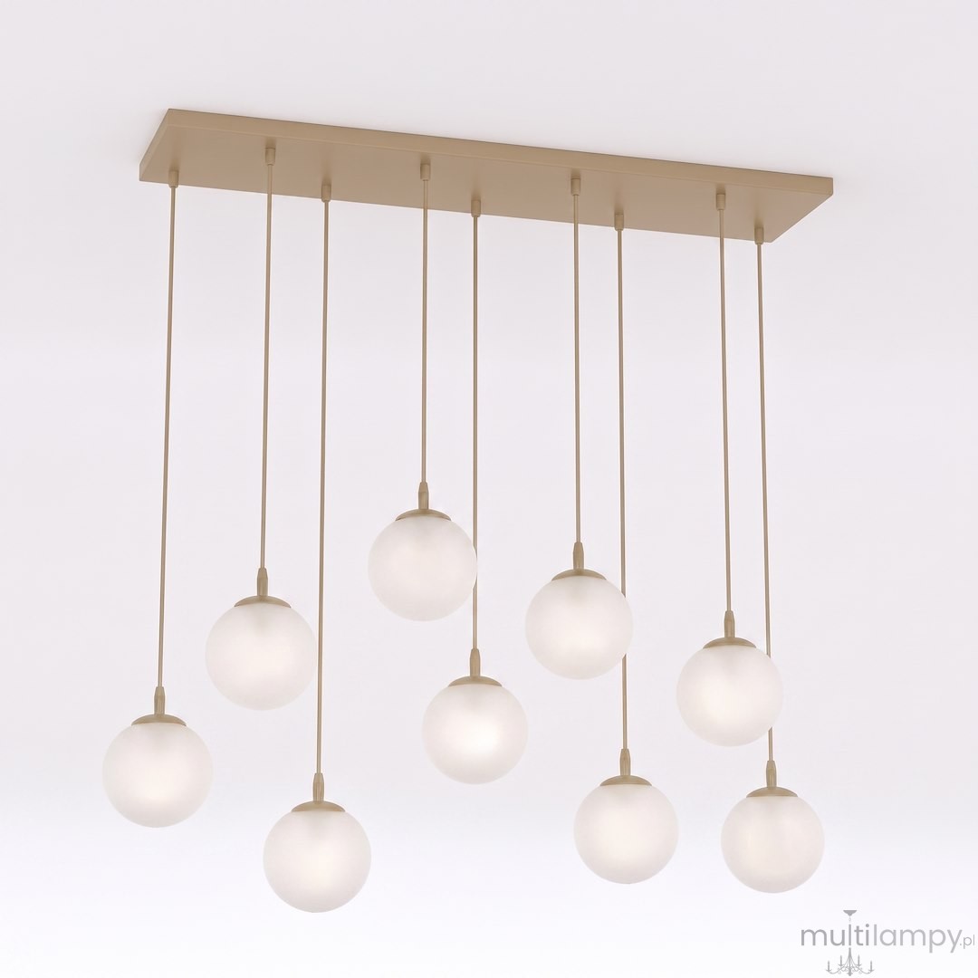 Cosmo lampa wisząca 9xE14 mokka/biały 1790/9