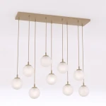 Cosmo lampa wisząca 9xE14 mokka/biały 1790/9