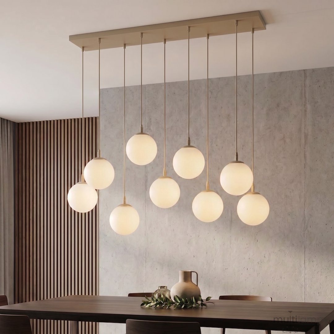 Cosmo lampa wisząca 9xE14 mokka/biały 1790/9