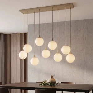 Cosmo lampa wisząca 9xE14 mokka/biały 1790/9