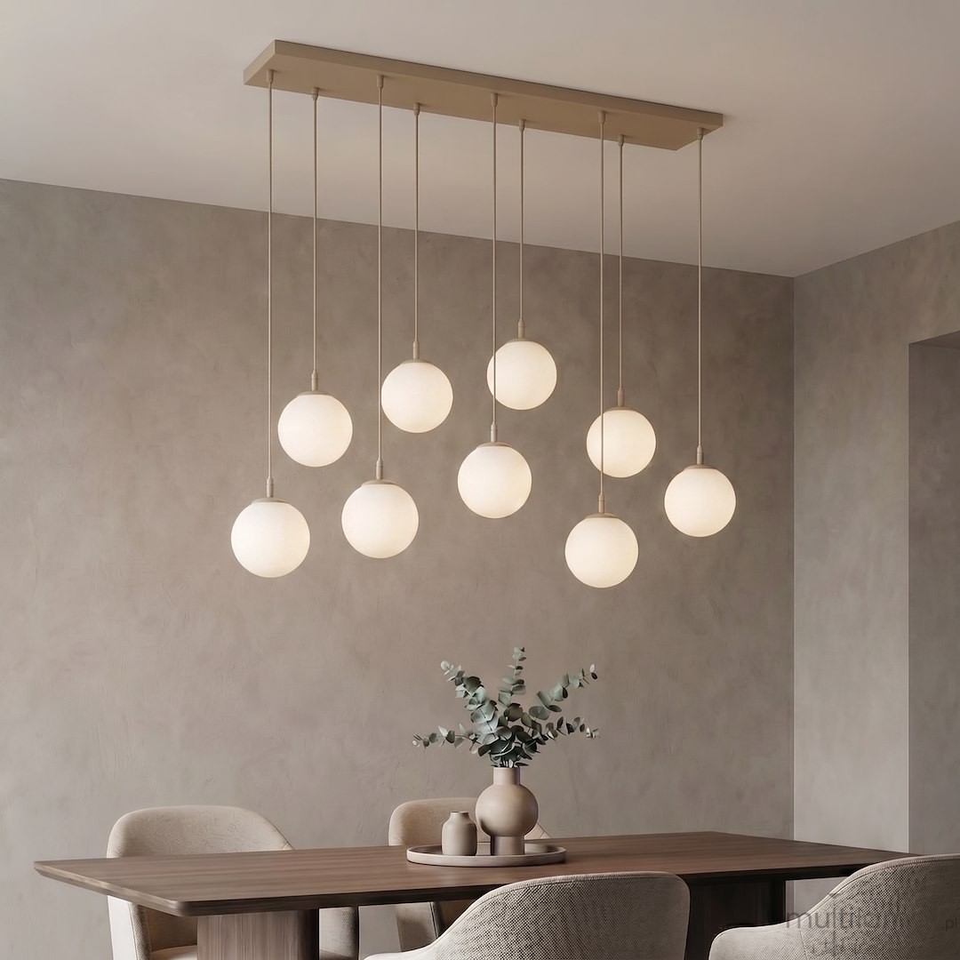 Cosmo lampa wisząca 9xE14 mokka/biały 1790/9
