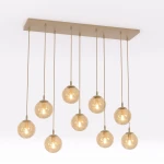 Cosmo lampa wisząca 9xE14 mokka/bursztynowy 1791/9