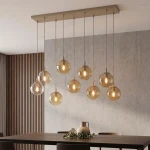 Cosmo lampa wisząca 9xE14 mokka/bursztynowy 1791/9