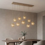 Cosmo lampa wisząca 9xE14 mokka/bursztynowy 1791/9