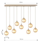 Cosmo lampa wisząca 9xE14 mokka/bursztynowy 1791/9