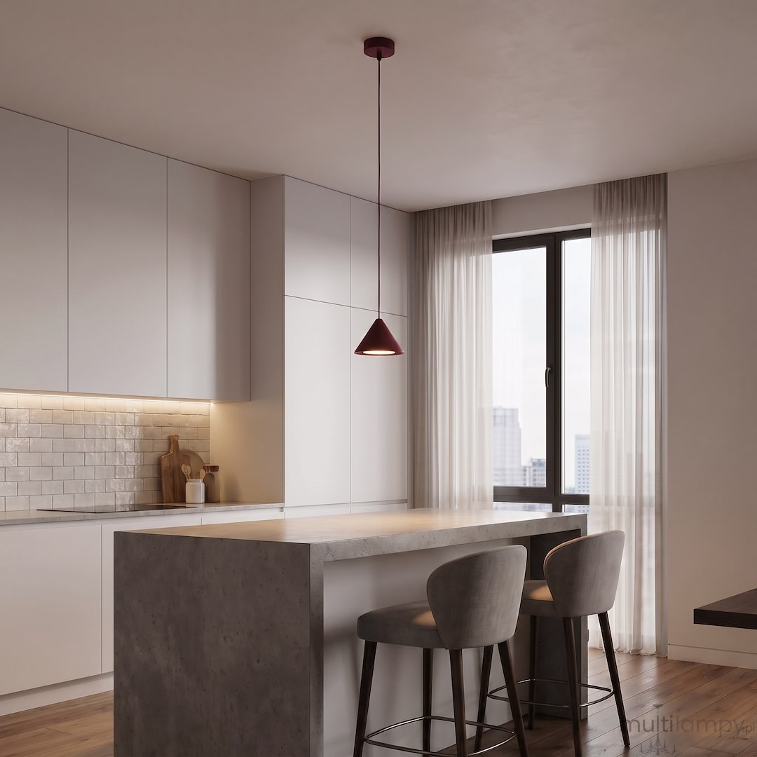 Elit lampa wisząca 1xGX53 burgund 1813/1