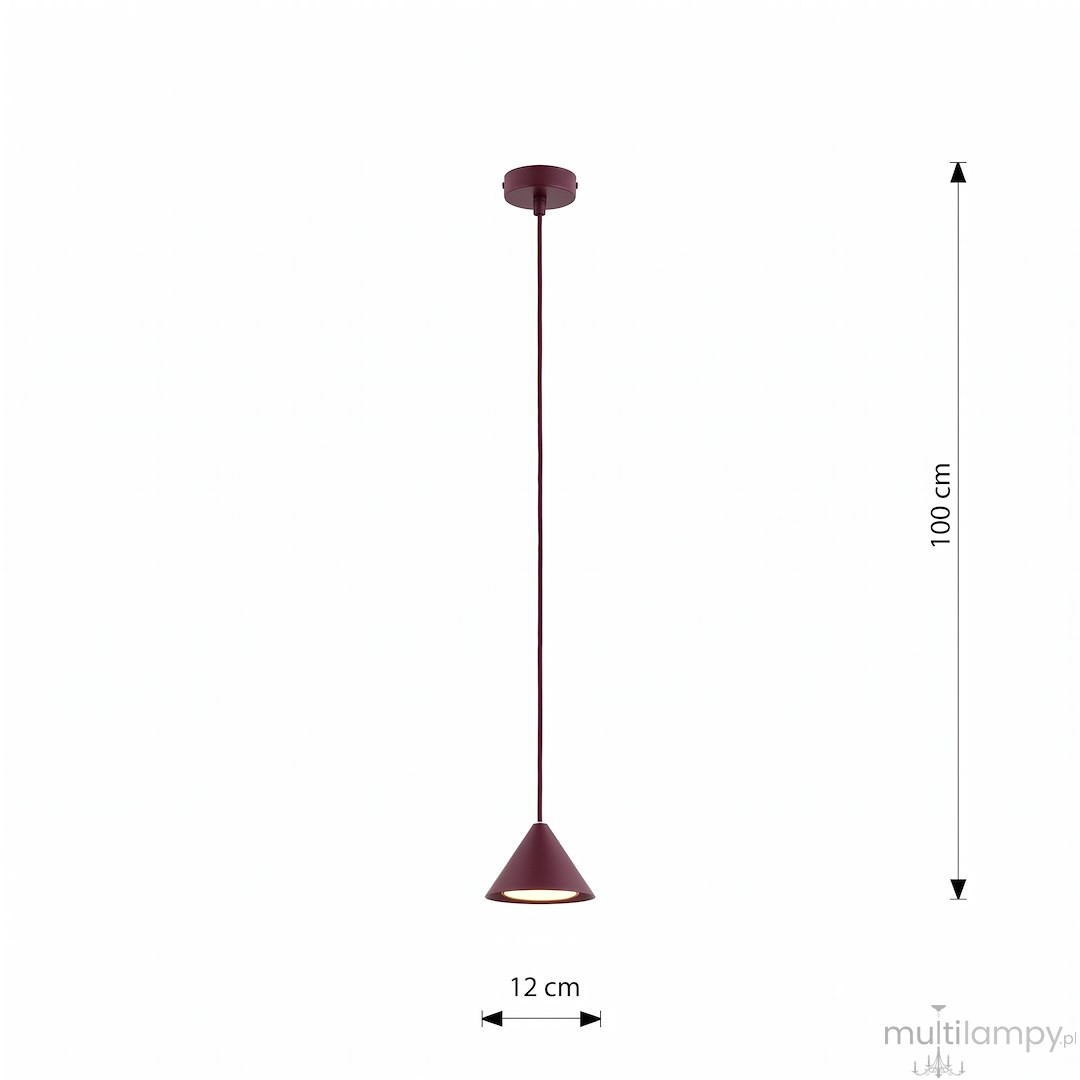 Elit lampa wisząca 1xGX53 burgund 1813/1