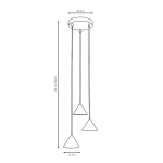 Elit lampa wisząca 3xGX53 mokka 1812/3PREM