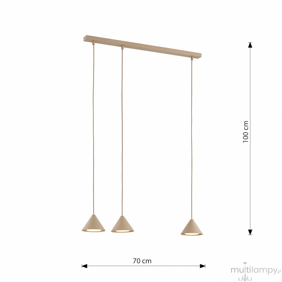 Elit lampa wisząca 3xGX53 mokka 1812/3