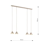 Elit lampa wisząca 4xGX53 mokka 1812/4